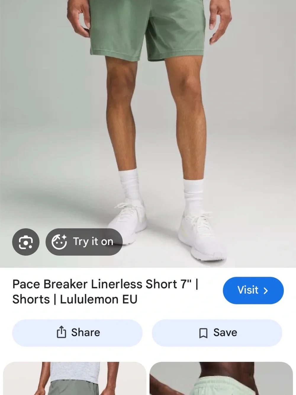 Men's lululemon 7inch XL Performance Shorts in Sage Green